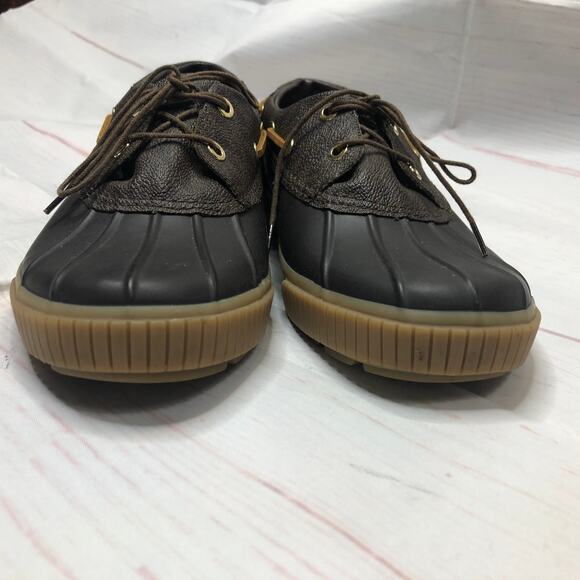 Michael Kors Rain Duck Boot Rubber and Monogram Leather Low Profile - Picture 3 of 9